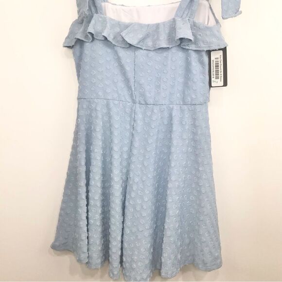 White Birch Pastel Blue You Can Count In It Mini Dress- NEW - Picture 4 of 12